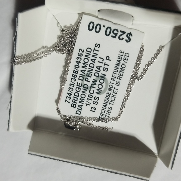 Macy's 14k gold over sterling silver and diamond moon and star necklace - Picture 8 of 10